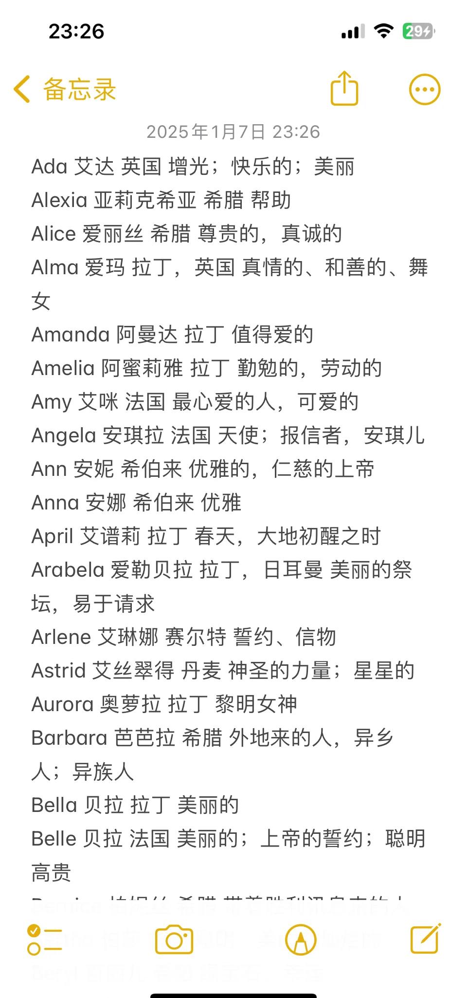好听英文女孩名字大全2018