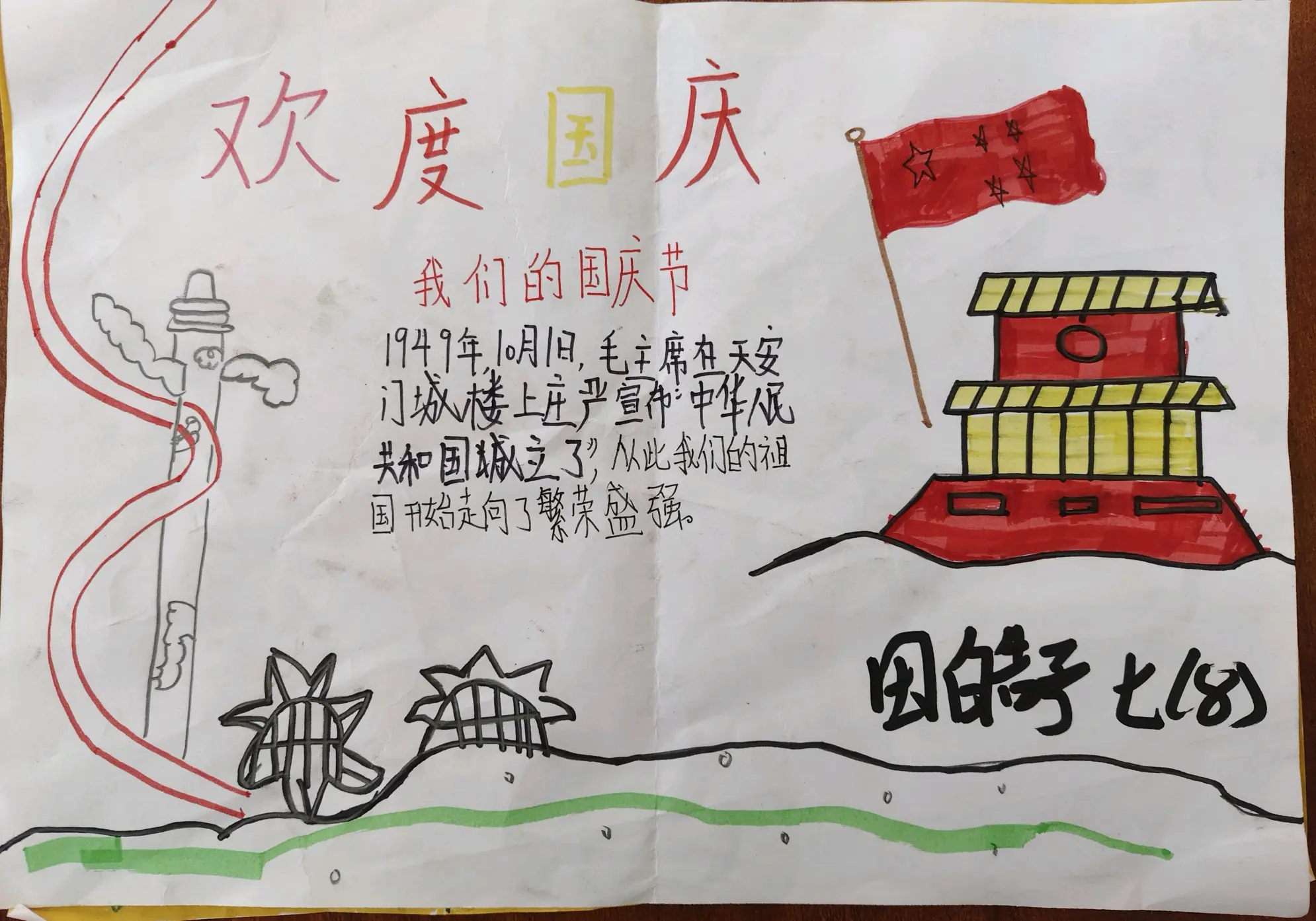 国庆节手抄报的资料内容