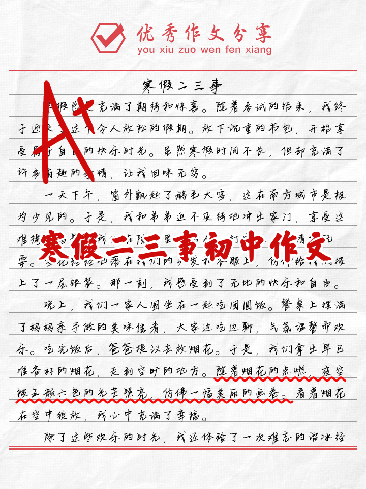 寒假记事作文600字
