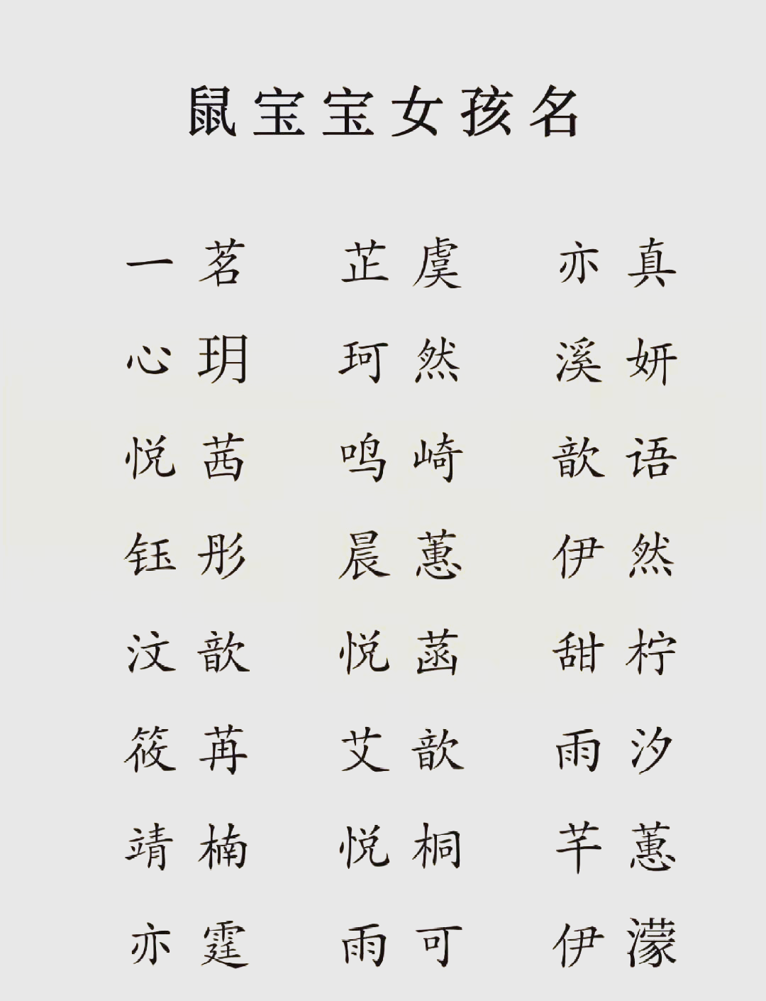 有内涵不重名又好听的名字女孩