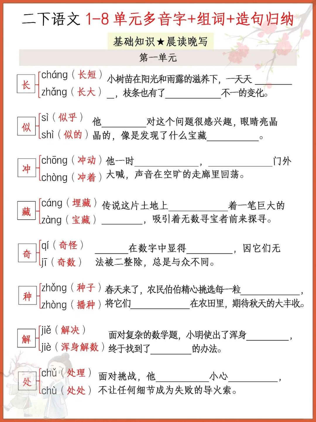 冠多音字组词和拼音