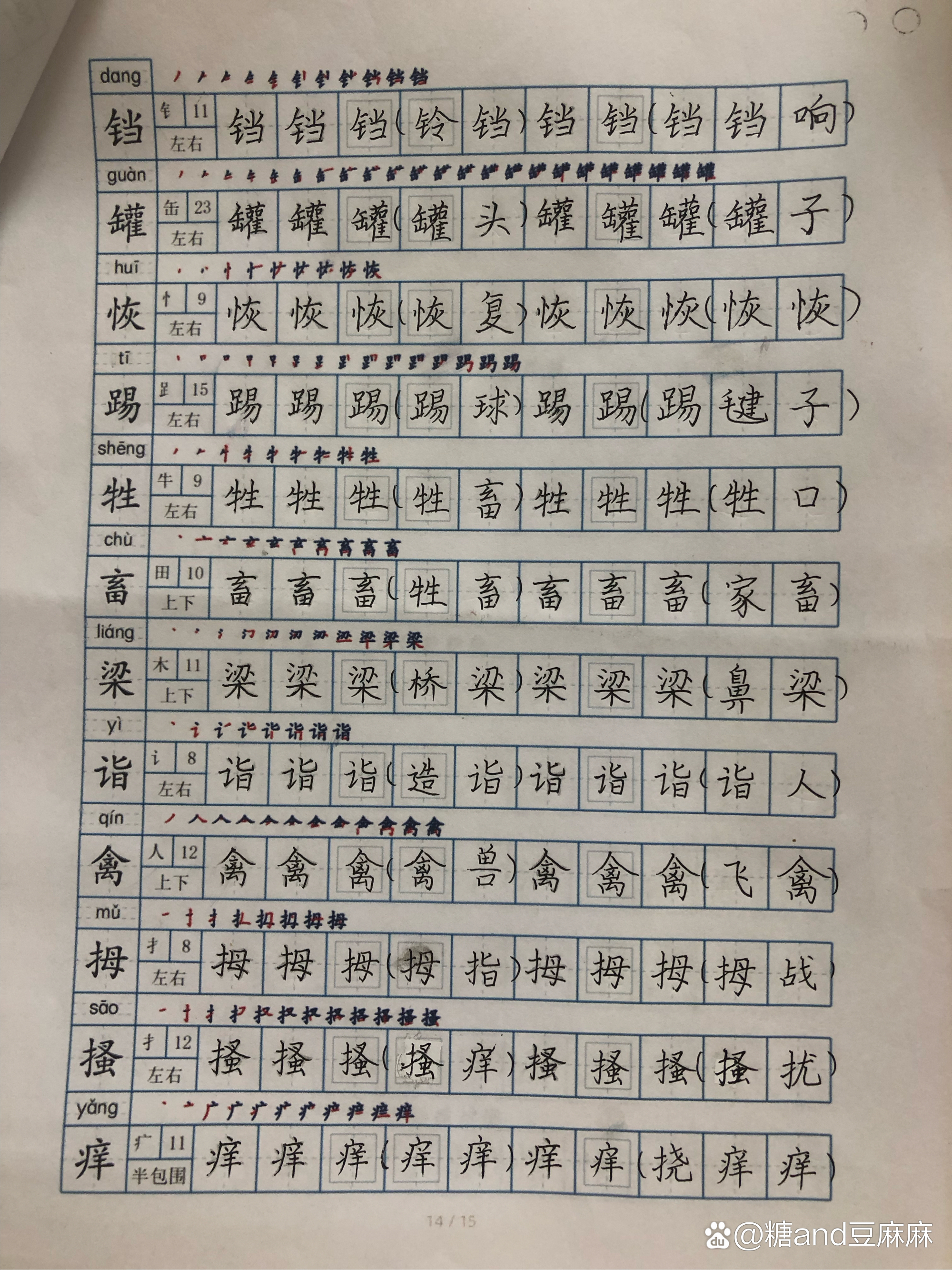 练字组词大全