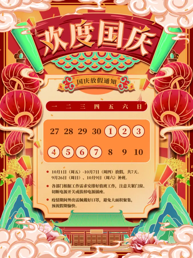 国庆节放假几天高速公路免费几天