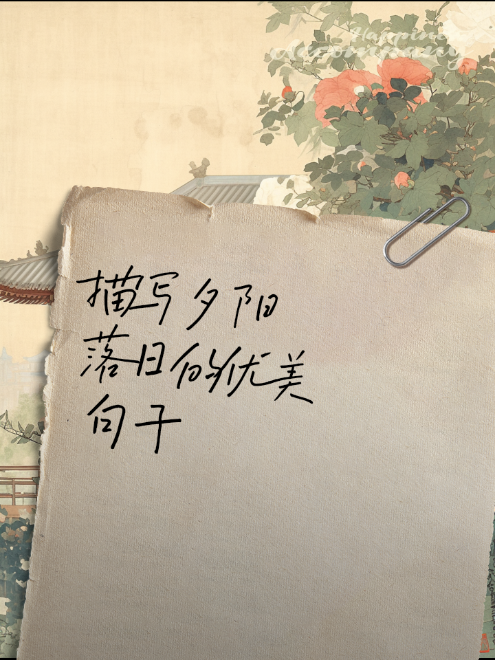 描写日落天空时的优美句子短句