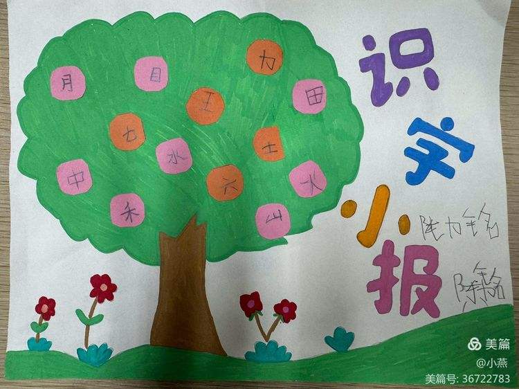 二年级识字小报这样做简单又美观图片