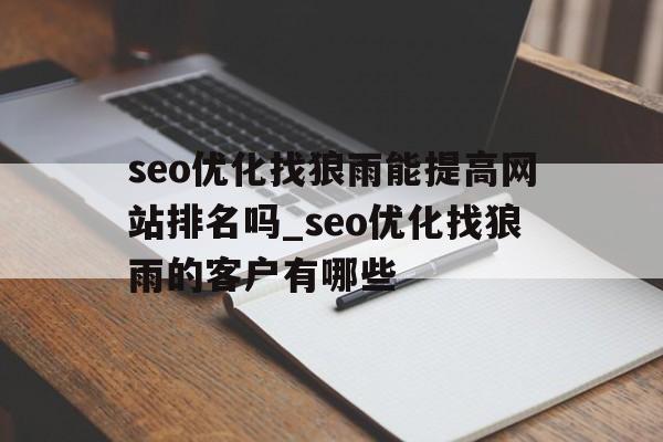 seo优化找狼雨能提高网站排名吗_seo优化找狼雨的客户有哪些